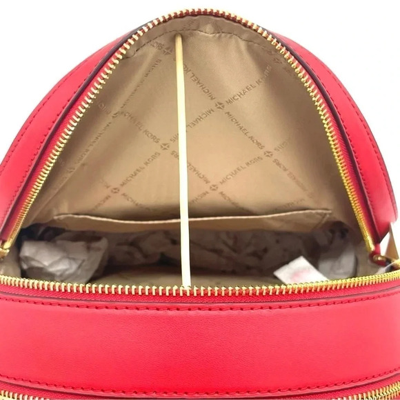 Michael Kors Jaycee Medium Backpack & Double Zip Wallet Wristlet Red (NWT) - Picture 6 of 12